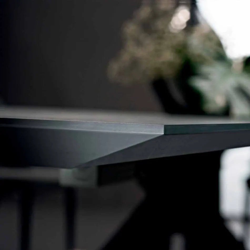 Contemporáneo Mesa de comedor extensible hasta 300 cm en laminado Made in Italy-Settimmio - Alta Calidad - Imagen 4