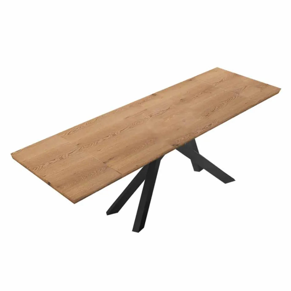 Contemporáneo Mesa de comedor extensible hasta 300 cm en laminado Made in Italy-Settimmio - Alta Calidad - Imagen 5