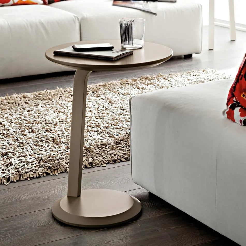Mesa de centro de MDF lacado con marco de madera maciza made in Italy-Tobiko