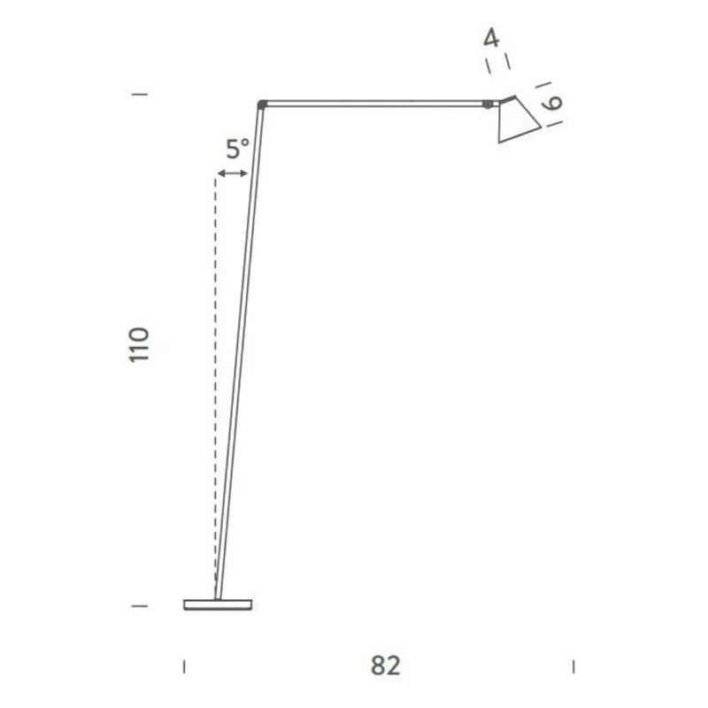 Moderno Lámpara de pie de Cono de lectura sin título Nemo Lighting - Imagen 3