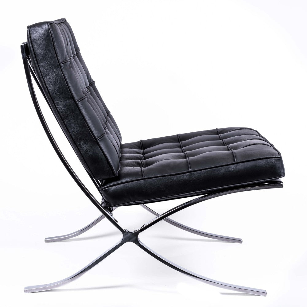 Lujoso Sillón Barcelona HQ Con Otomana De Cuero Con Flores - Imagen 5