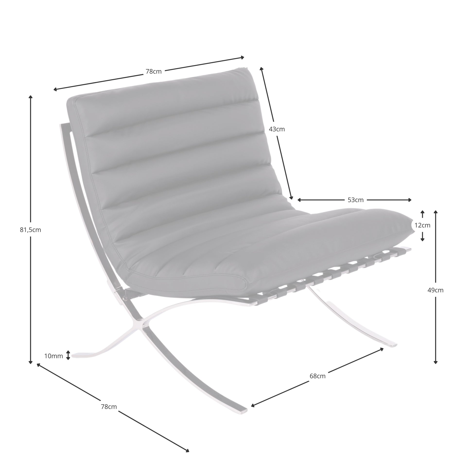 Sillón design en cuero synthétique - Madrid - Imagen 2