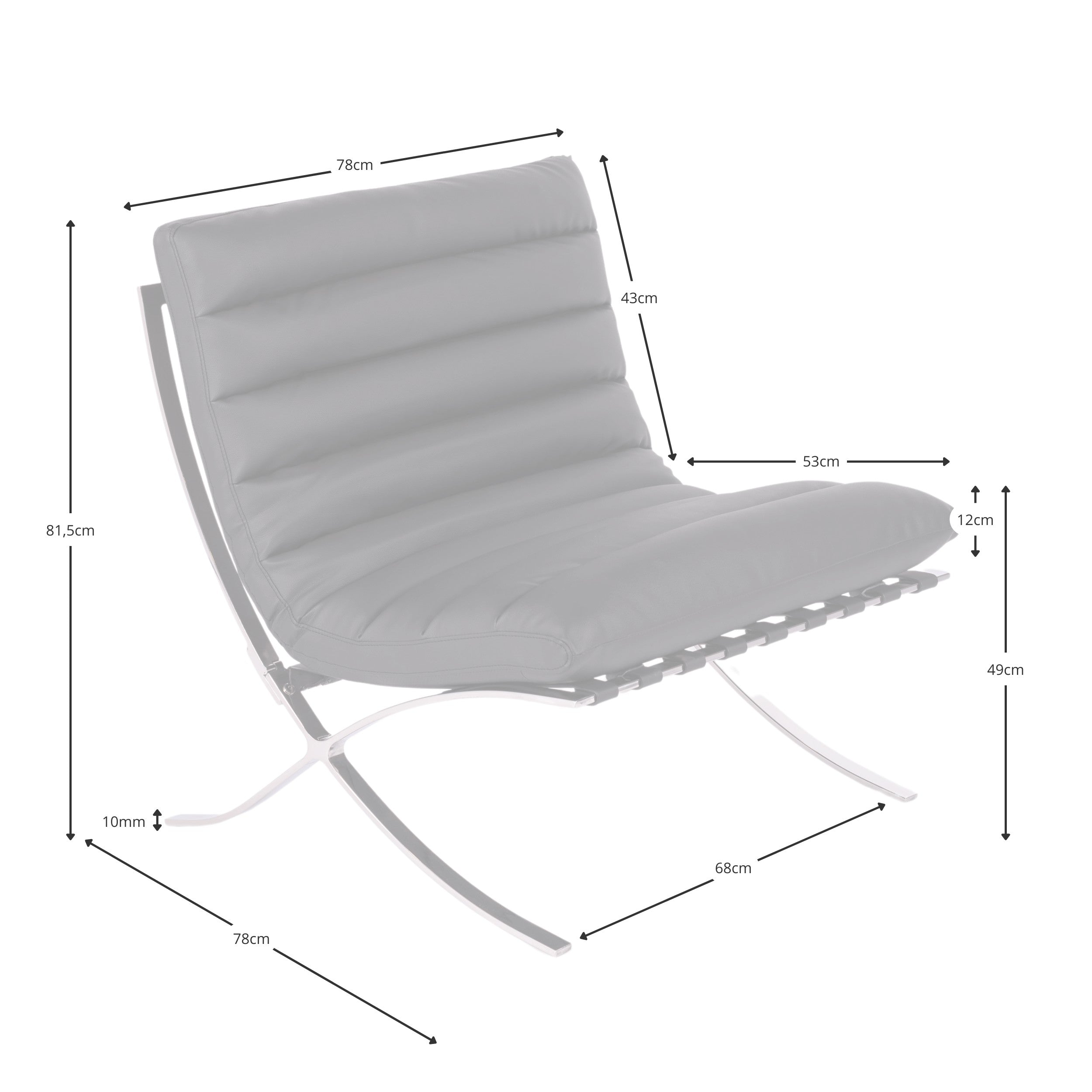 Sillón design en cuero synthétique - Madrid - Imagen 2