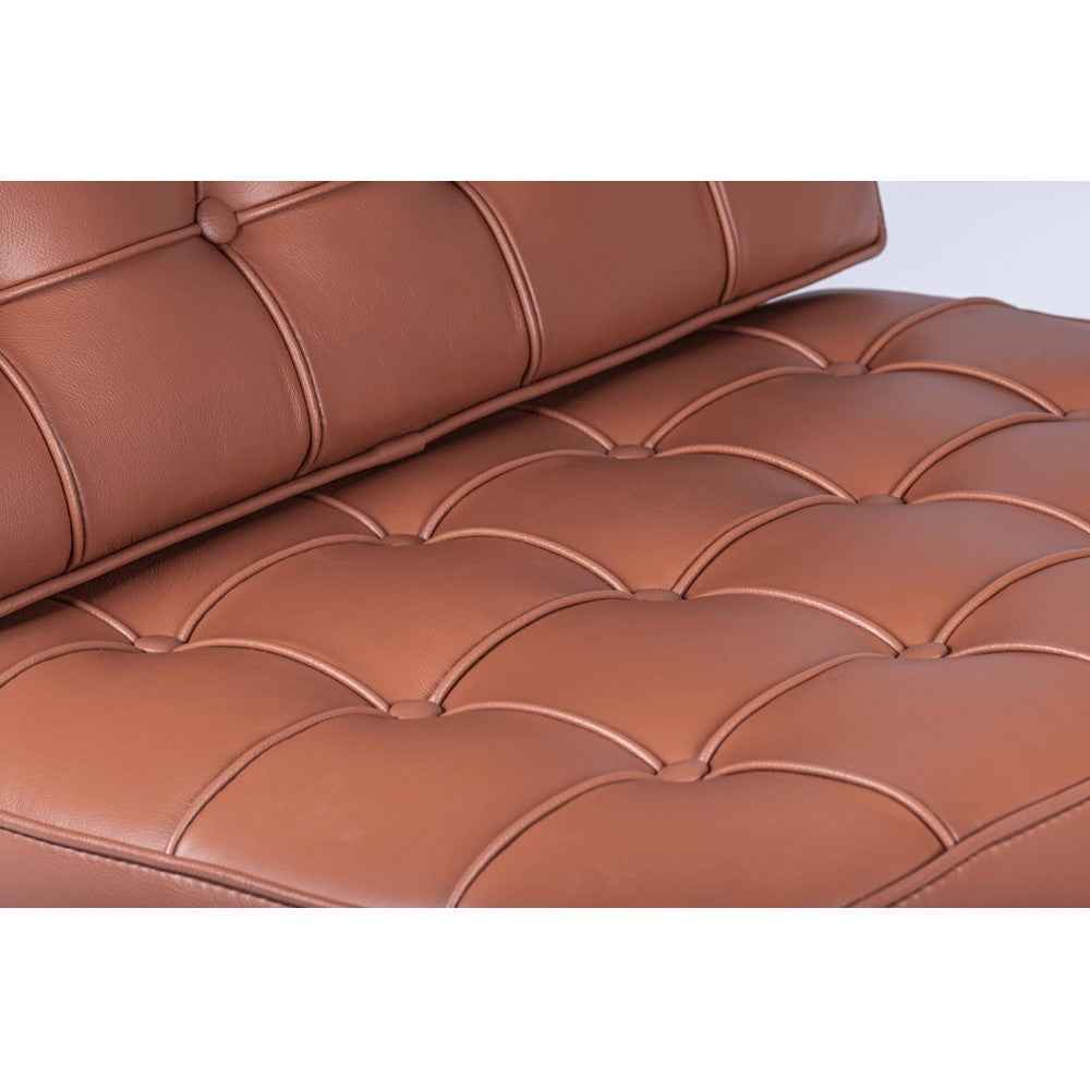 Silla de Cuero Barcelona Cognac - Estilo Contemporáneo