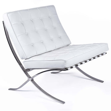 Silla Barcelona Chair HQ en cuero Fleur Italien