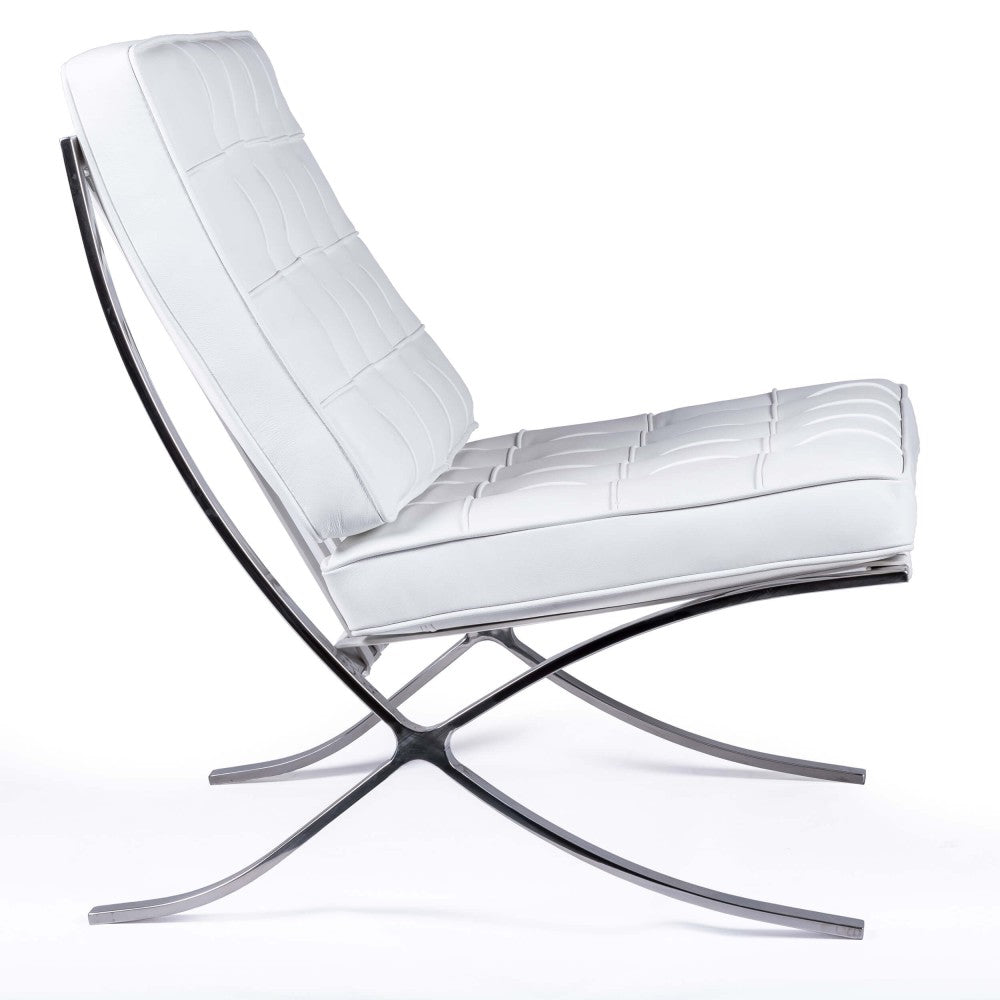 Silla Barcelona Chair HQ en cuero Fleur Italien - Imagen 2