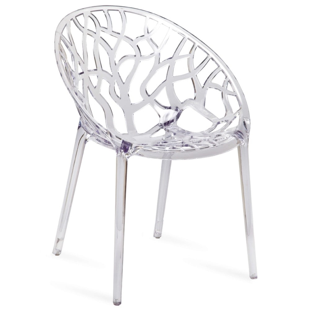 Silla transparente Chrystal perfecta para el jardín - Alta Calidad