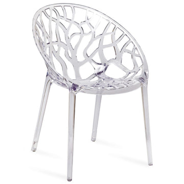 Silla transparente Chrystal perfecta para el jardín - Alta Calidad