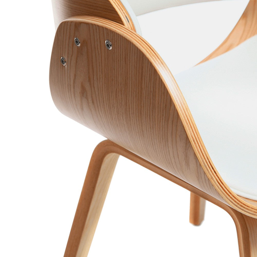 Silla nórdica Burrow S con cojín de piel sintética de madera de arce - Imagen 5