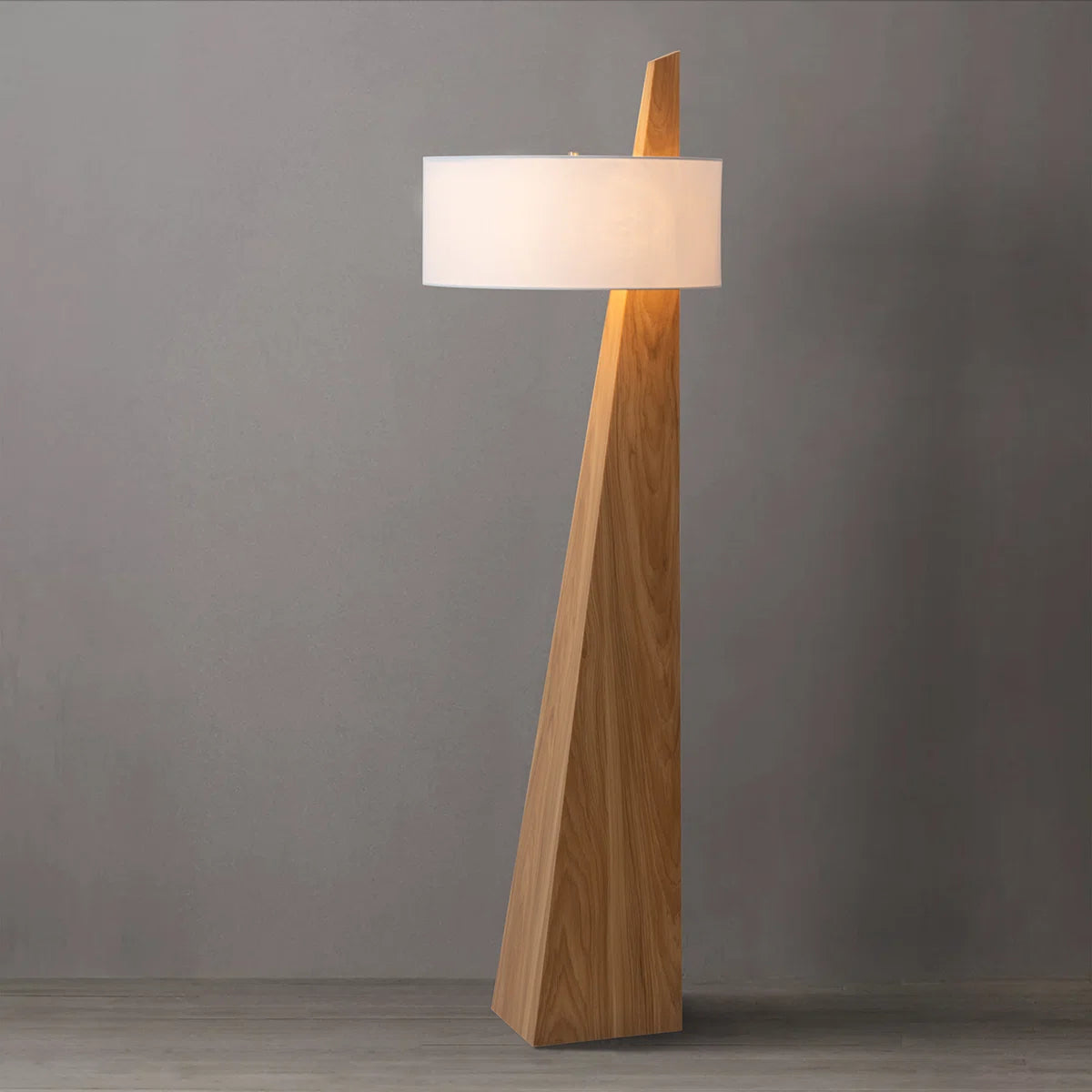 Lujoso Lámpara de pie Obelisk de madera maciza - Imagen 3