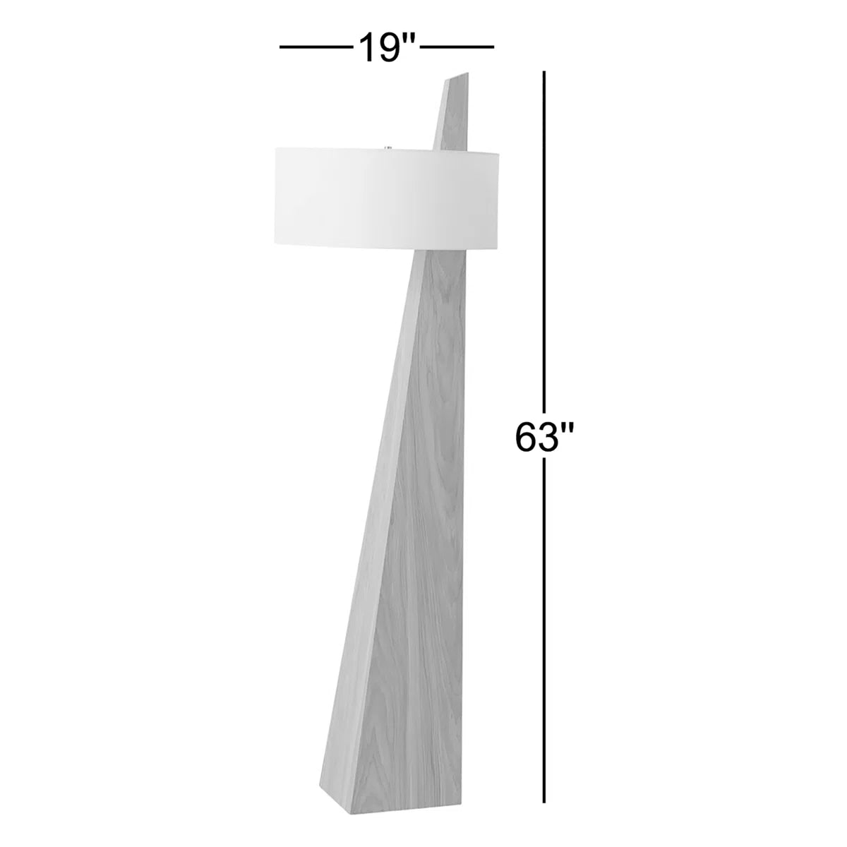 Lujoso Lámpara de pie Obelisk de madera maciza - Imagen 4