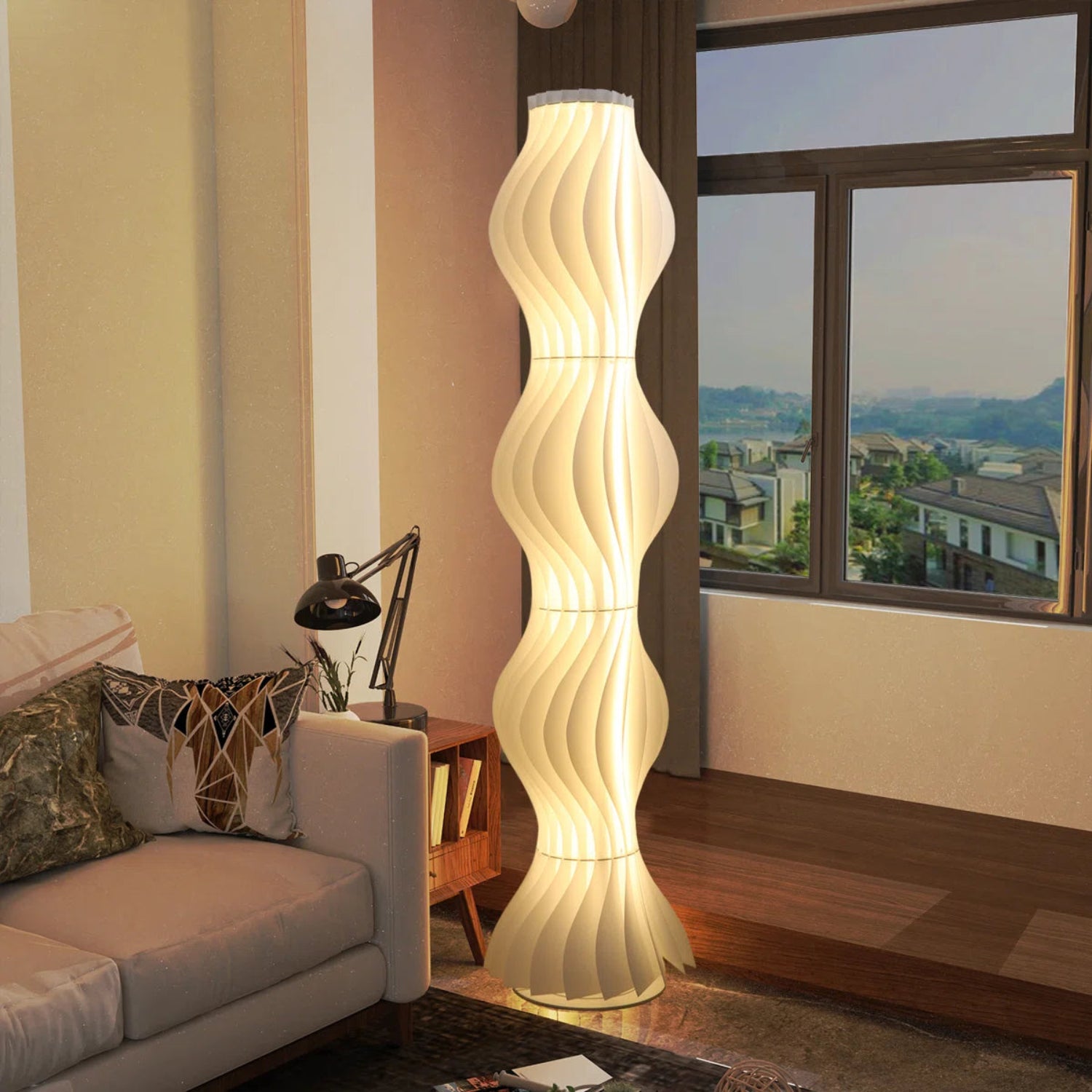 Lámpara de pie LED con 3 temperaturas de luz - Diseño Exclusivo