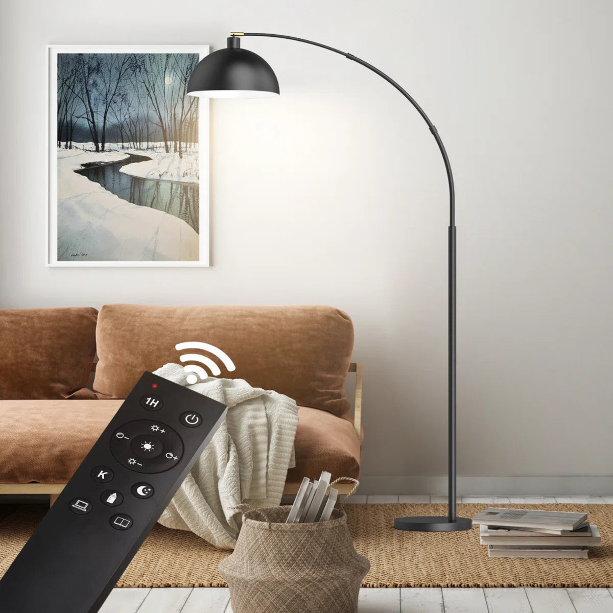 Lámpara de pie arqueada LED
