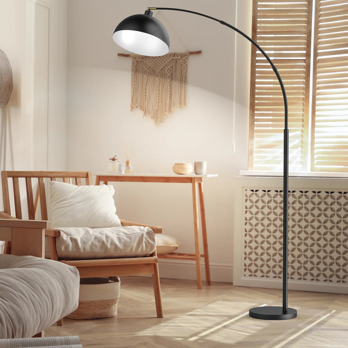Lámpara de pie arqueada moderna LED - Imagen 2