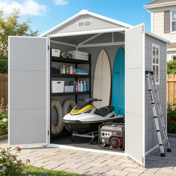 Caseta de jardín exterior 6x4 FT con suelo