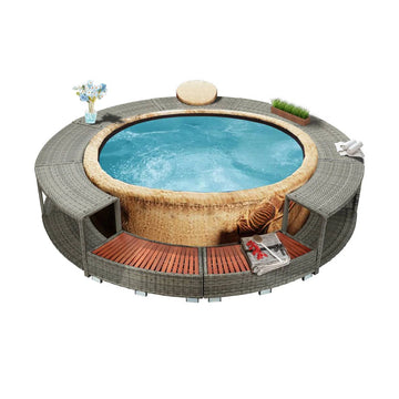 Revestimiento circular para jacuzzi exterior