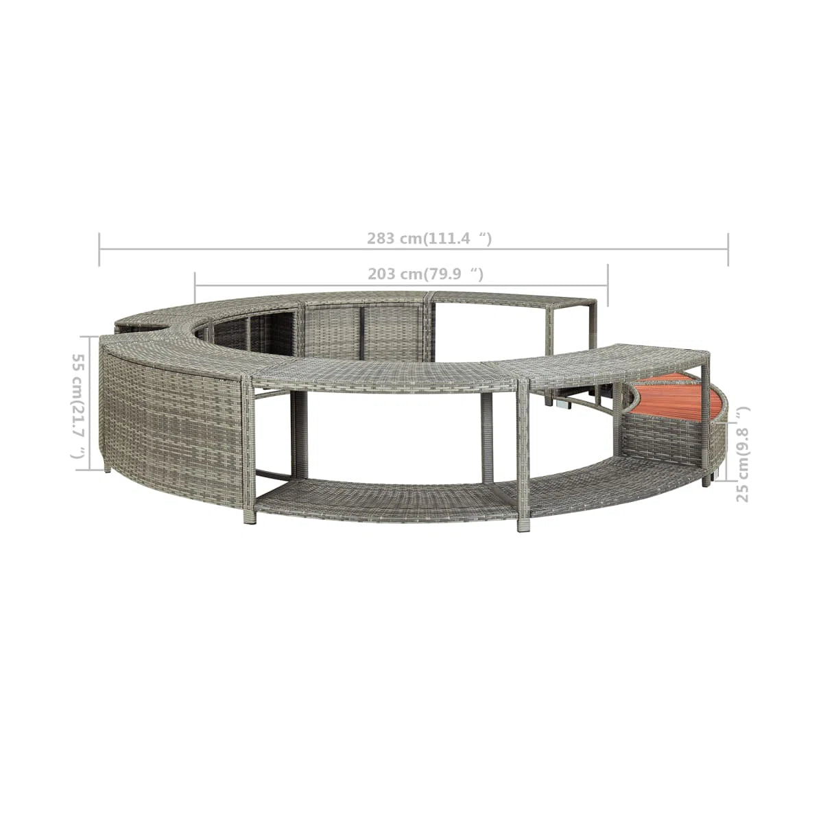 Diseño Revestimiento circular para jacuzzi exterior - Imagen 5