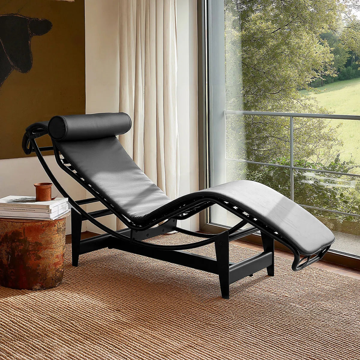 Silla Longue Ergonómica Reclinable de Piel Sintética - Decoración Moderna - Imagen 4