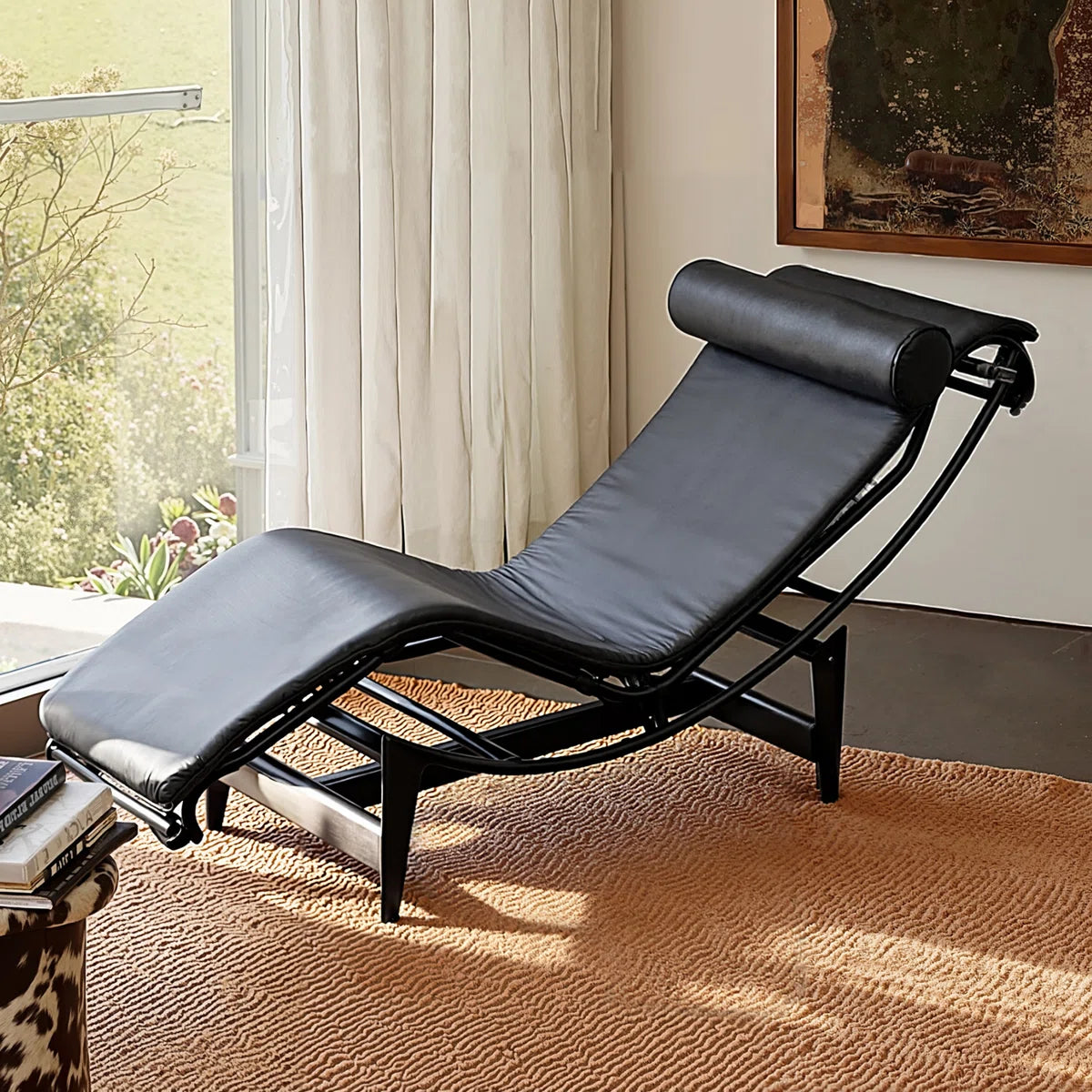 Silla Longue Ergonómica Reclinable de Piel Sintética - Decoración Moderna - Imagen 5