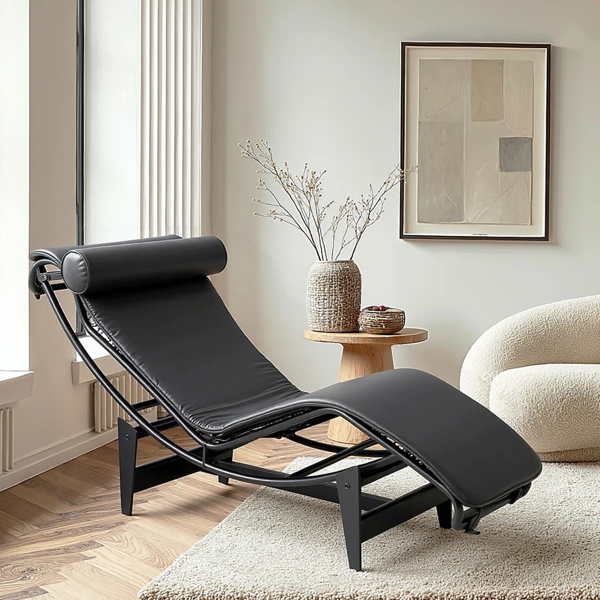 Silla Longue Ergonómica Reclinable de Piel Sintética - Decoración Moderna - Imagen 9