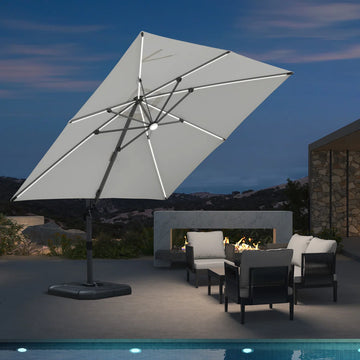 Parasol excéntrico cuadrado 3x3m
