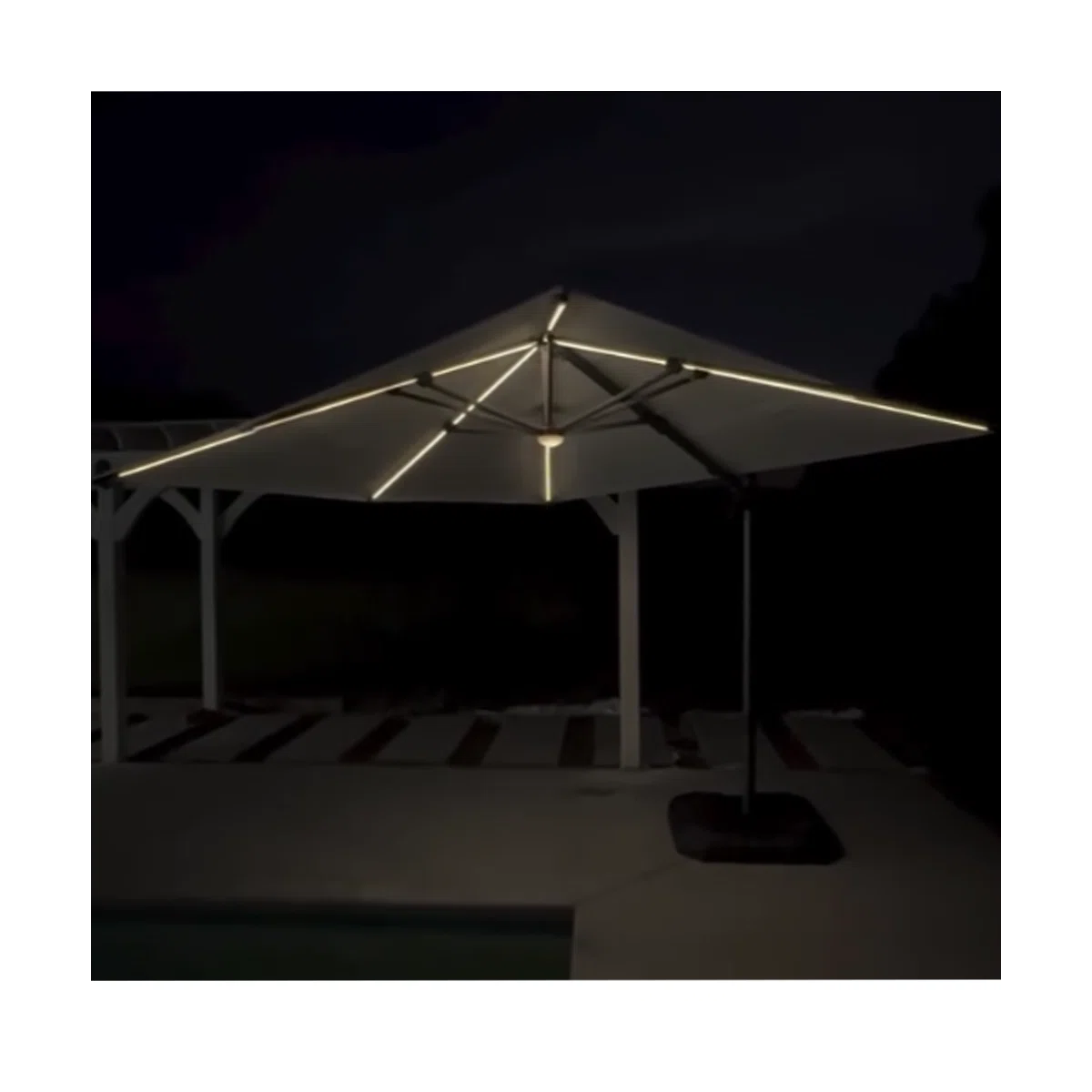 Sofisticado Parasol excéntrico cuadrado 3x3m - Alta Calidad - Imagen 6