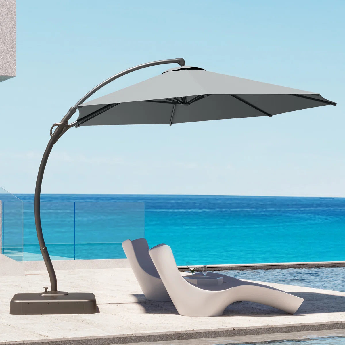 Lujoso Parasol excéntrico grande 360° - Imagen 3