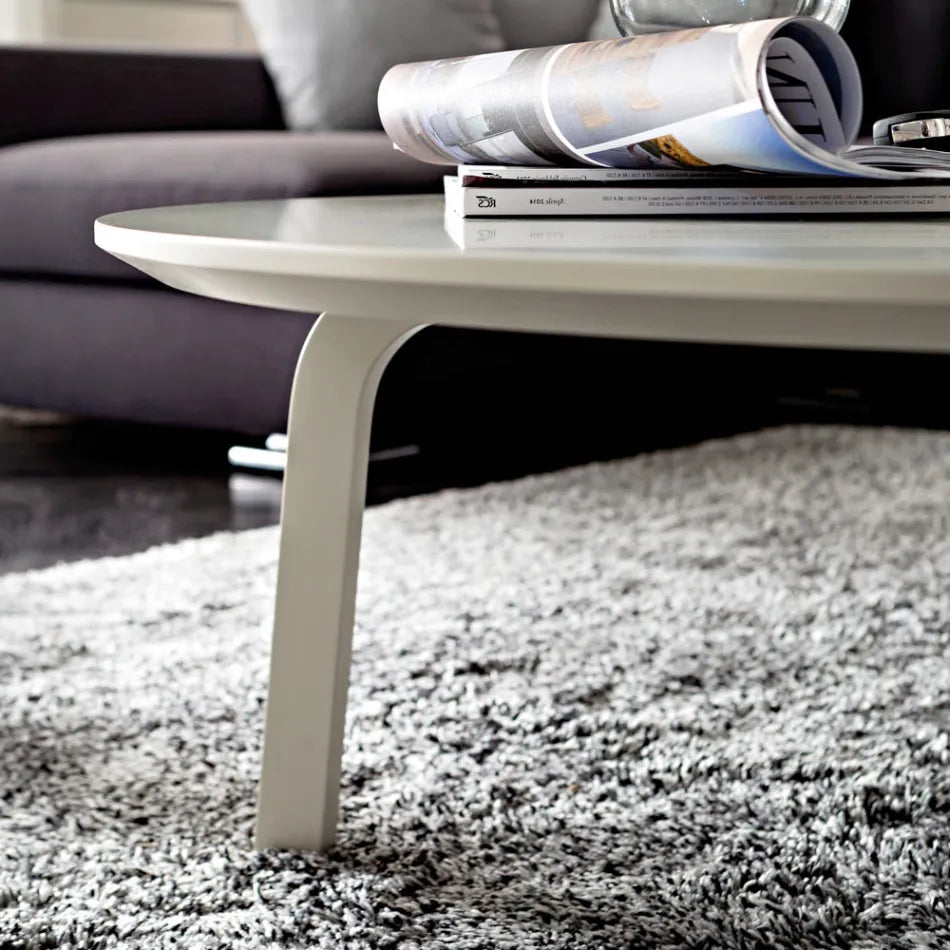 Diseño Mesa de centro con tapa redonda de Mdf lacado Made in Italy-Tobiko - Confort Superior - Imagen 5